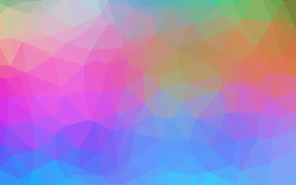 Light Multicolor Rainbow Vector Polygon Abstract Backdrop — 스톡 벡터