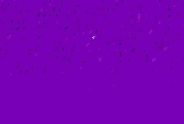 Светло Розовый Векторный Фон Гендерными Силуэтами Простой Градиентный Дизайн Абстрактном — стоковый вектор