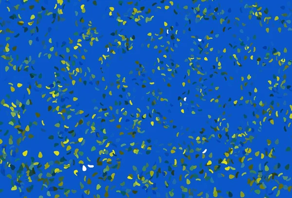 Lichtblauwe Gele Vectorachtergrond Met Abstracte Vormen Kleurrijke Chaotische Vormen Met — Stockvector