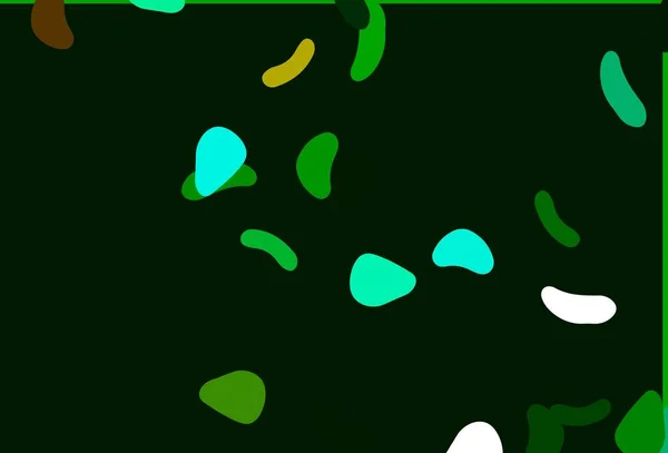 Světle Zelená Žluté Vektorové Pozadí Abstraktními Tvary Jednoduchá Barevná Ilustrace — Stockový vektor