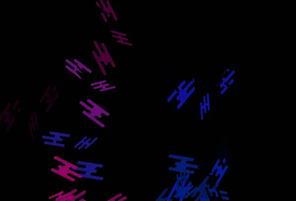Темно Розовый Синий Вектор Искушают Повторяющимися Палочками Линии Размытом Абстрактном — стоковый вектор