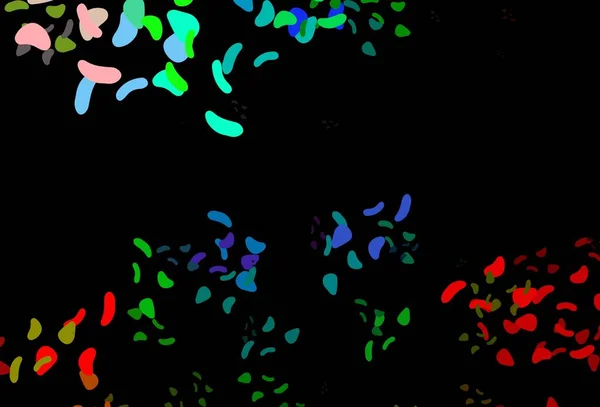 Dark Multicolor Tekstur Vektor Rainbow Dengan Bentuk Acak Ilustrasi Berwarna - Stok Vektor