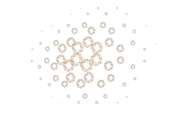 Ljusorange Vektor Layout Med Cirkelformer Glitter Abstrakt Illustration Med Suddiga — Stock vektor