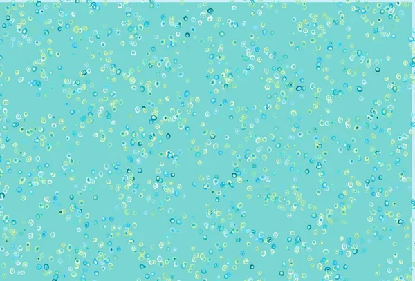Modèle Vectoriel Bleu Clair Jaune Avec Des Cercles Belle Illustration — Image vectorielle