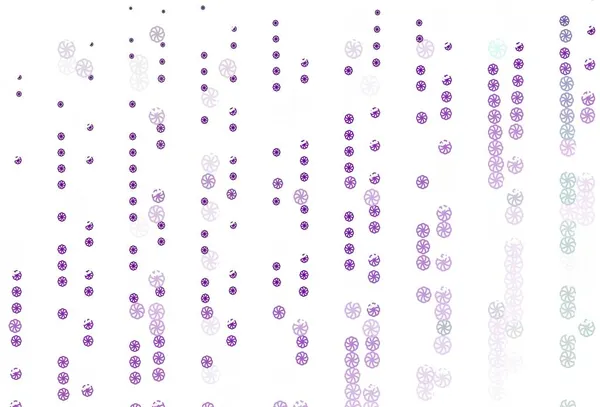 Padrão Vetor Roxo Claro Com Flocos Neve Natal Ilustração Brilhante —  Vetores de Stock