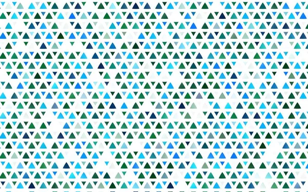 Светло Синий Зеленый Векторный Фон Линиями Треугольниками — стоковый вектор