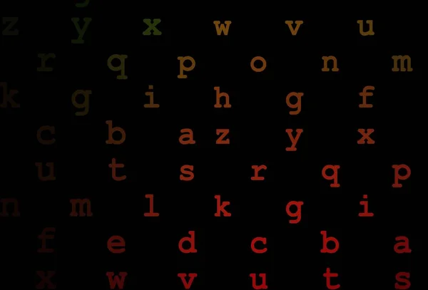 Σκούρο Πράσινο Κόκκινο Διανυσματική Διάταξη Λατινικό Αλφάβητο Φωτεινή Απεικόνιση Abc — Διανυσματικό Αρχείο