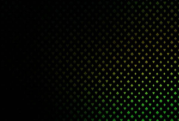Темно Зелена Жовта Векторна Текстура Гральними Картками Розмитий Декоративний Дизайн — стоковий вектор