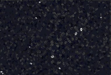 Noktalı koyu siyah vektör arkaplanı. Soyut arka planda bulanık kabarcıklar ve renkli gradyan. Suyun deseni, yağmur damlaları.