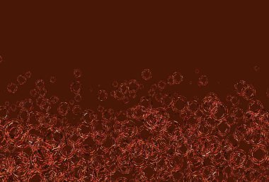 Açık sarı, daireli turuncu vektör şablonu. Bulanık yağmur damlaları olan soyut bir çizim. Reklamlar, broşürler için desen.