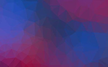 Koyu mavi, kırmızı vektör çokgen desen.