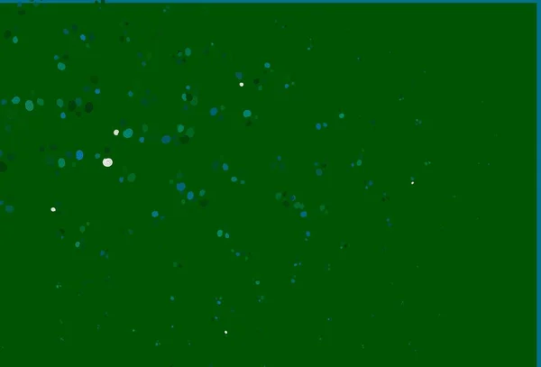 Ανοιχτό Μπλε Πράσινο Διανυσματικό Μοτίβο Σχήματα Φυσαλίδων Ολοκαίνουρια Έγχρωμη Απεικόνιση — Διανυσματικό Αρχείο