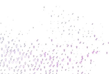 Açık pembe, mavi vektör dokusu erkek, dişi ikonlar. Renkli gradyan tarzında cinsiyet işaretli akıllı bir illüstrasyon. TV reklamları için basit tasarım.