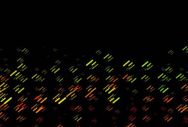 Koyu renkli, uzun çizgileri olan gökkuşağı vektör arkaplanı. Bulanık dekoratif tasarım basit bir şekilde çizgilerle. İş broşürleri, broşürler için desen.