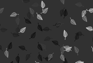 Açık Gümüş, gri vektör elle boyanmış arka plan. Yaprakları karalama tarzında renkli ve soyut çizimler. İş tasarımınız için yeni şablon.