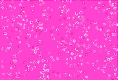 Çember şekilli açık pembe vektör düzeni. Renkli su damlaları olan modern soyut çizimler. Marka kitabın için tamamen yeni bir şablon.