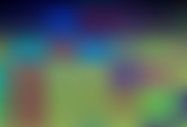 Koyu mavi, yeşil vektör modern bokeh deseni. Gradyanı olan belirsiz bir soyut çizim. Yaratıcı tasarımlarınız için örnek.