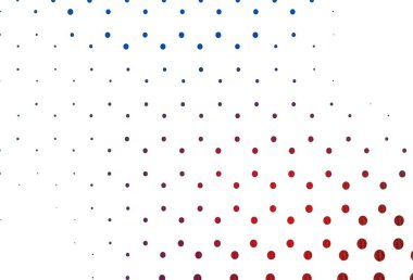 Açık mavi, noktalı kırmızı vektör arkaplanı. Soyut arka planda bulanık kabarcıklar ve renkli gradyan. Suyun deseni, yağmur damlaları.