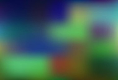 Koyu mavi, yeşil vektör parlak arkaplanı bulanıklaştırdı. Yaratıcı illüstrasyon, yarım tonlu ve eğimli. Yaratıcı tasarımlarınız için örnek.