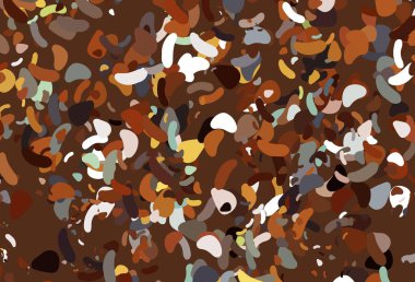 Rastgele şekilli açık turuncu vektör dokusu. Modern tarzda değişen renkli kaotik formlar. Web siteniz için basit tasarım.