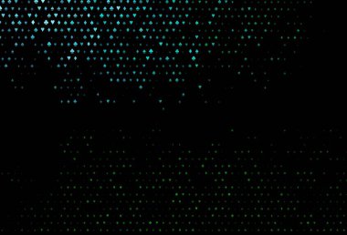 Koyu mavi, iskambil kağıtlı yeşil vektör dokusu. Renkli resimler, kalpler, maça, sinek, elmas. Reklam, poster ve kumar siteleri için tasarım.