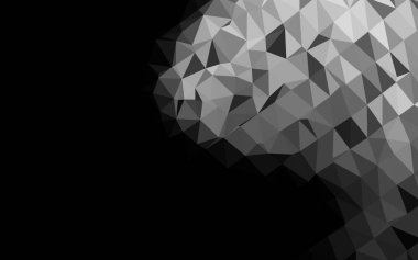 Koyu gümüş, gri vektör düşük polimerli doku.