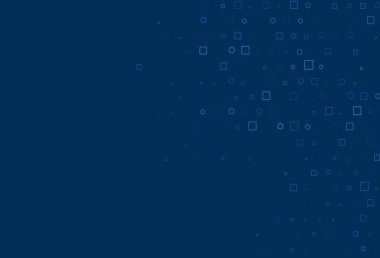 Küre ve kareli hafif Mavili vektör deseni. Daireleri olan renkli bir illüstrasyon, doğa tarzında kareler. Reklamlar, broşürler için desen.