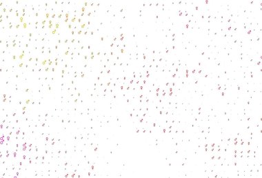 Açık kırmızı, sarı vektör arkaplan ve cinsiyet işaretleri. Renkli cinsiyet sembollü soyut illüstrasyon. Randevu uygulamaları için akıllı tasarım.