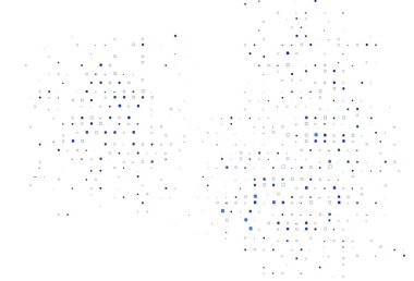 Kristalleri ve dikdörtgenleri olan açık mavi vektör deseni. Dikdörtgenli soyut gradyan çizimi. İş broşürleri, broşürler için desen.
