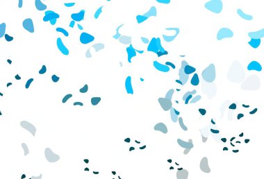 Memphis şekilli hafif BLUE vektör şablonu. Soyut gradyan şekilli basit renkli çizimler. Duvar kağıtları için zarif tasarım.