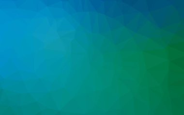 Açık Mavi, Yeşil vektör çokgen arkaplan.