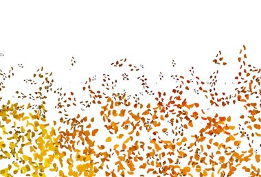 Açık sarı, Memphis şekilli turuncu vektör şablonu. Rastgele şekillerle soyut tarzda dekoratif tasarım. Web siteniz için basit tasarım.