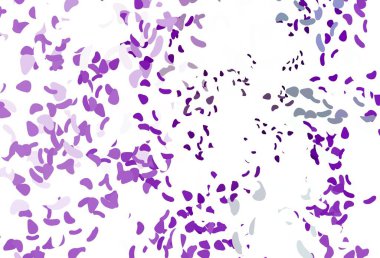 Memphis şekilli hafif Mor vektör şablonu. Renkli rastgele şekillerle modern soyut illüstrasyon. İşiniz için en iyi akıllı tasarım.