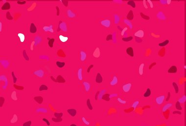 Açık Mor, rastgele şekilli pembe vektör dokusu. Renkli rastgele şekillerle modern soyut illüstrasyon. Duvar kağıtları için zarif tasarım.