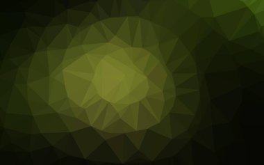 Koyu yeşil vektör üçgen arkaplan.