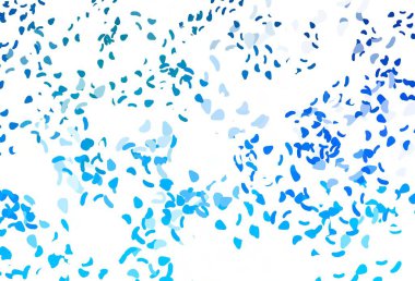 Rastgele şekilli açık mavi vektör dokusu. Modern tarzda değişen renkli kaotik formlar. Kartvizitiniz için modern tasarım.