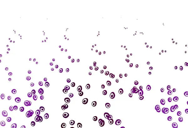 Světle Fialové Vektorové Pozadí Tečkami Krásná Barevná Ilustrace Rozmazanými Kruhy — Stockový vektor