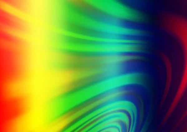 Φως Πολύχρωμο Rainbow Διανυσματικό Πρότυπο Γραμμές Ovals — Διανυσματικό Αρχείο