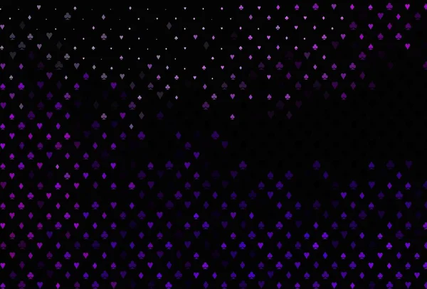 Modèle Vectoriel Violet Foncé Avec Des Symboles Poker Illustration Avec — Image vectorielle