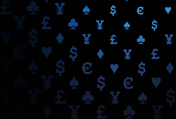 Σκούρο Μπλε Διάνυσμα Μοτίβο Σύμβολο Των Καρτών Glitter Αφηρημένο Σκίτσο — Διανυσματικό Αρχείο