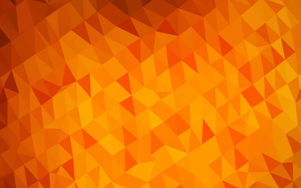 Světle Žlutá Oranžové Vektorové Mnohoúhelníkové Pozadí — Stockový vektor