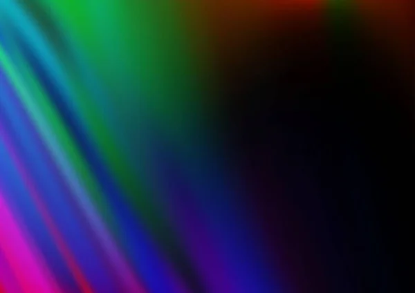 Dark Multicolor Rainbow Vector Sjabloon Met Bellenvormen — Stockvector