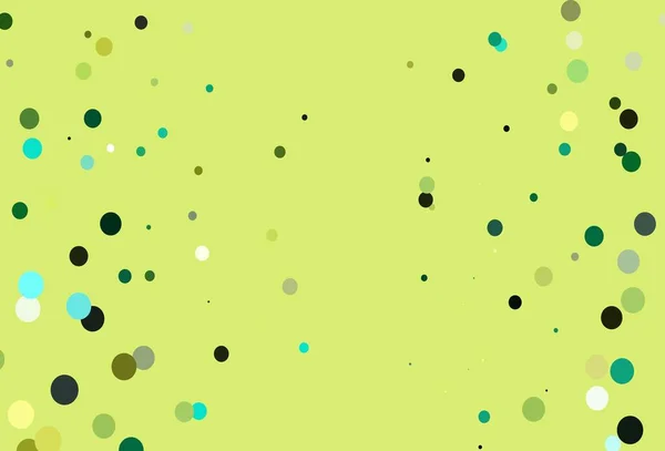 Light Green Yellow Vector Cover Spots Abstract Illustration Colored Bubbles — Stock Vector
