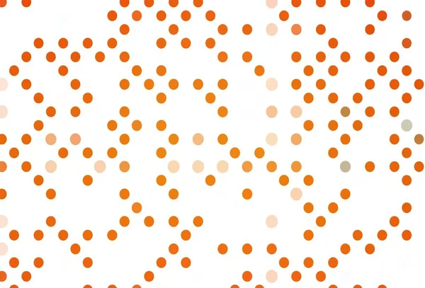 Fondo Vector Naranja Claro Con Burbujas Ilustración Con Conjunto Círculos — Vector de stock
