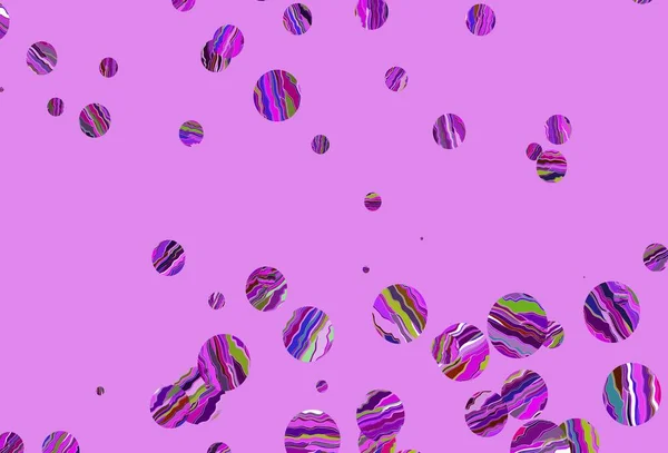 浅色彩色 彩虹矢量图案与球体 现代抽象图解与彩色水滴 商业广告的设计 — 图库矢量图片