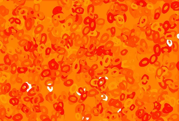 Fondo Vectorial Naranja Claro Con Puntos Ilustración Abstracta Con Burbujas — Archivo Imágenes Vectoriales