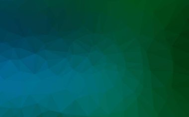 Koyu mavi, yeşil vektör soyut mozaik arkaplan.