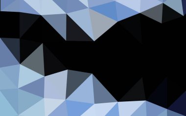 Koyu mavi vektör düşük poli kapağı.