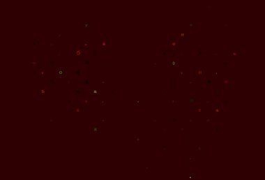 Latince alfabesi olan koyu pembe vektör düzeni. Renkli Latin alfabesiyle soyut illüstrasyon. Reklamınız, posteriniz ve üniversite afişleriniz için en iyi tasarım..