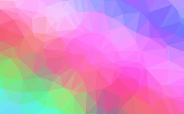 Açık Çokrenkli, Gökkuşağı vektörü üçgen arkaplan. Yaratıcı illüstrasyon, yarım tonlu ve eğimli. İşiniz için en iyi üçgen tasarım..